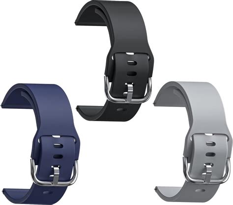 Amazon.in: Buy Sounce Silicone 22mm Replacement Watch Strap with Metal ...