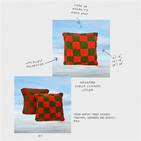 Mossfire Check Cushion Cover – Loving Slowly