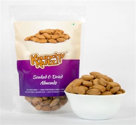 Buy Soaked and Dried Almonds Online from Krunchy Nutz at Best Price