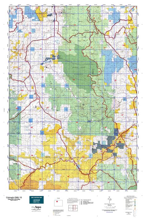 Colorado GMU 15 Map – MyTopo Map Store