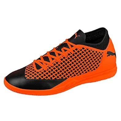 Buy Puma mens FUTURE 2.4 IT Black-Shocking Orange Closed shoe Puma ...