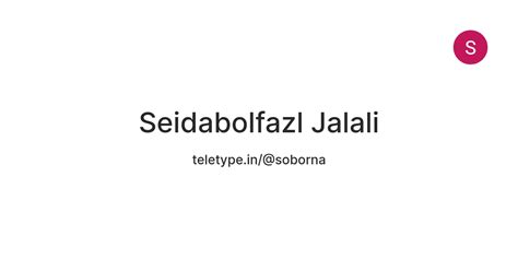 Seidabolfazl Jalali — Teletype