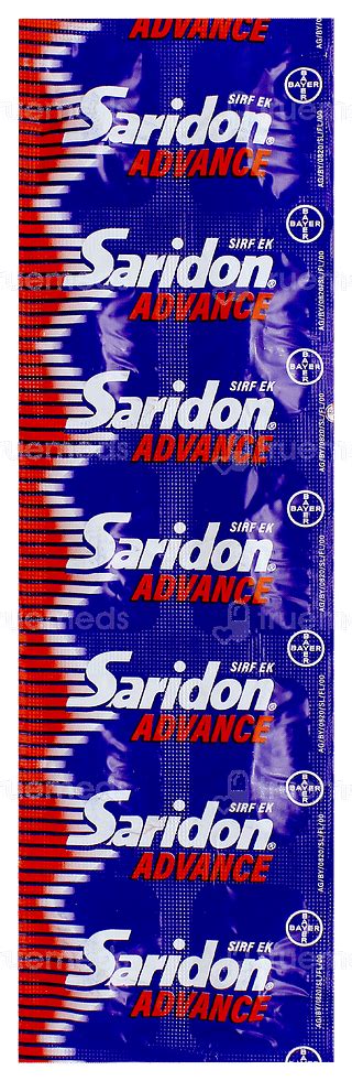 Saridon 250/50/150 MG Tablet | Order SARIDON 250/50/150 MG Tablet 15 ...