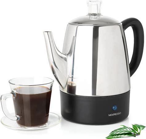 Amazon.com: Mixpresso Small Electric Percolator Coffee Pot 4 Cup ...