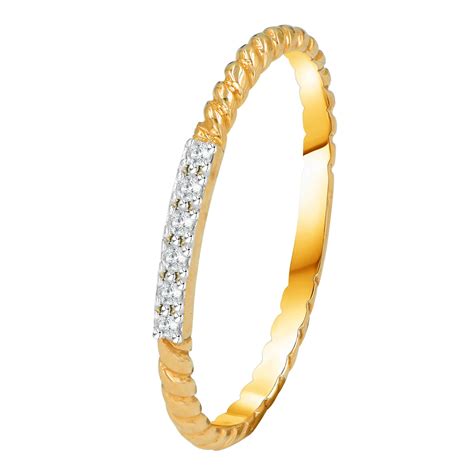 Customizable 18K Gold and Diamond Ring Stackable Ring Unique Diamond ...