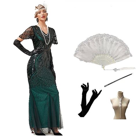 Vintage Inspired The Great Gatsby Ankle Length Long Length Dress ...