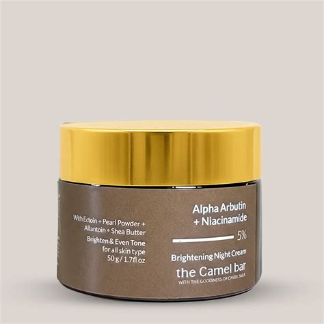 Camel Milk Skin Brightening Night Cream with Alpha Arbutin + Niacinami ...
