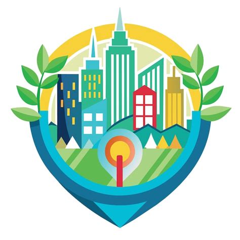 City map creative symbol concept vector illustration | Premium AI ...