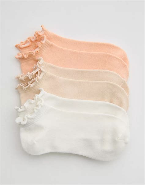 Aerie Lettuce Edge Ankle Sock 3-Pack | Aerie