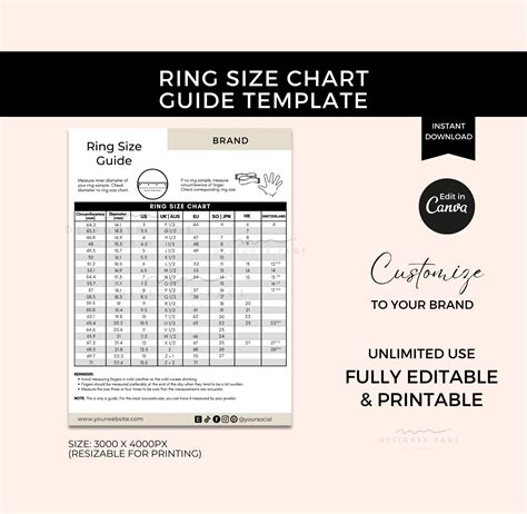 Image result for Girls Ring Size Chart