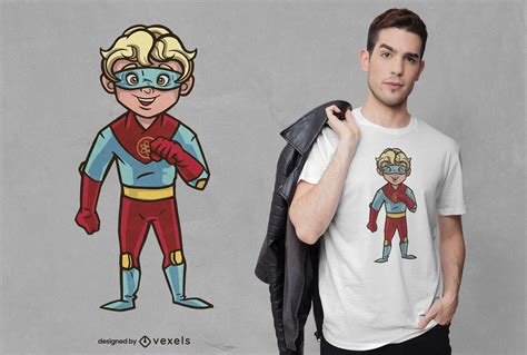 Superhero Boy T-shirt Design Vector Download
