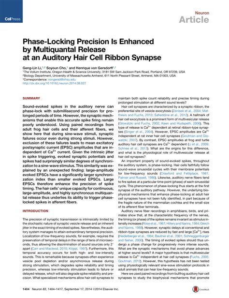 Image result for Phase Locking Auditory System