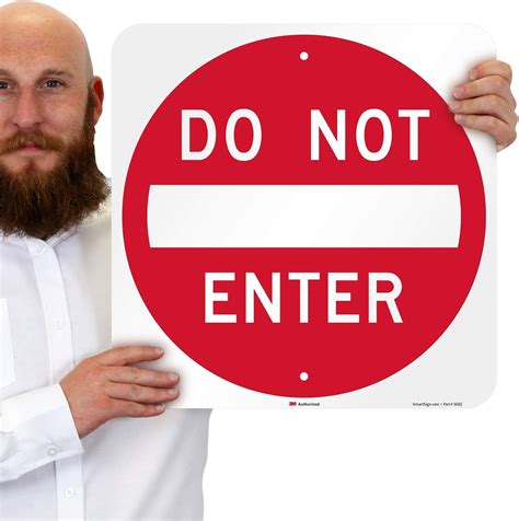 Buy SmartSign - K-1307-EG-18x18-DNE Do Not Enter Sign | 18 x 18 3M ...