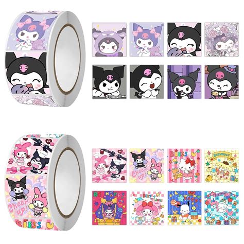 TecoKart® 1000Pcs Kuromi Stickers, 16 Pattern Cute Kuromi and Sanrio ...