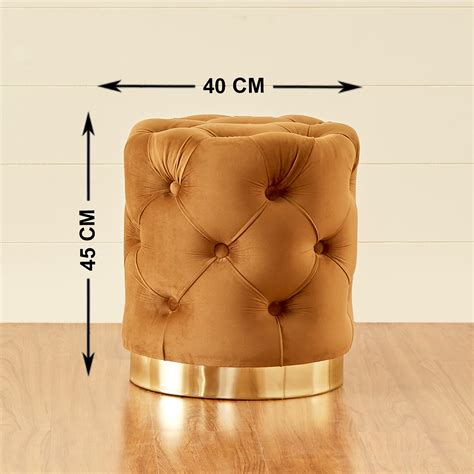 Buy Dante Fabric Ottoman - Brown from Home Centre at just INR 3248.0