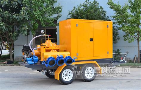12寸排涝站大流量防汛排涝水泵拖车式移动泵车
