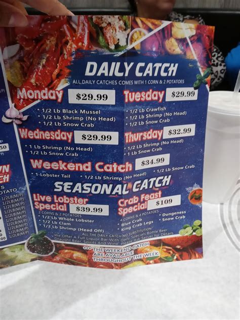 Menu at Flaming Crab Cajun Seafood restaurant, Easton, Nazareth Rd