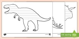 Dinosaur Footprint Writing Frames