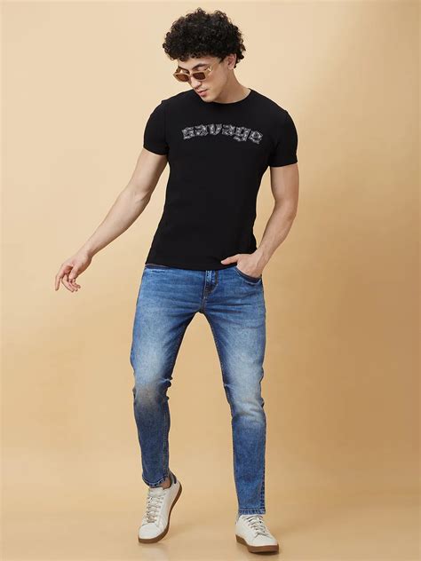 Being Human Mens-Top Crew Neck Black