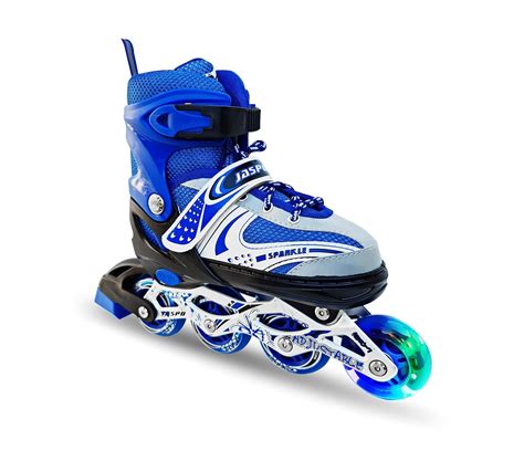 Jaspo Sparkle Adjustable Inline Skates with Front Light up Wheels ...
