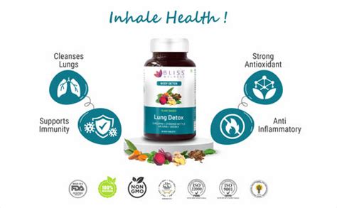 Buy Lung detox tablets for respiratory support, tar and toxin removal ...