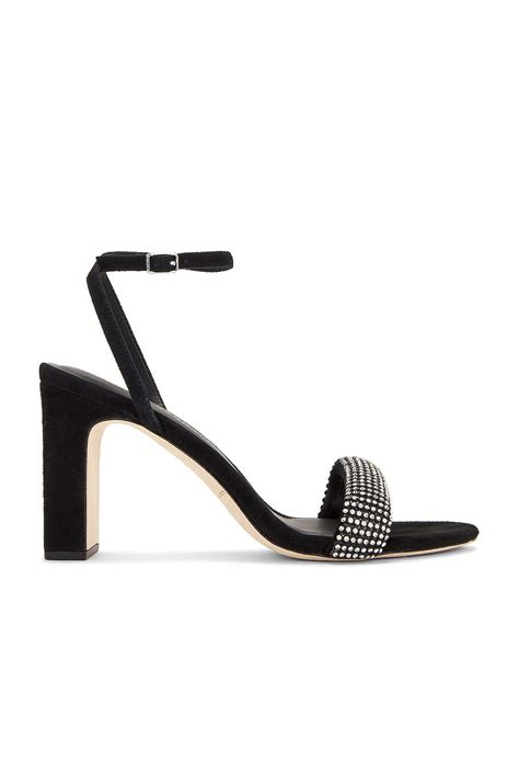 Loeffler Randall Shay Sandal in Black Kid Suede W/ Black Rhinestones ...