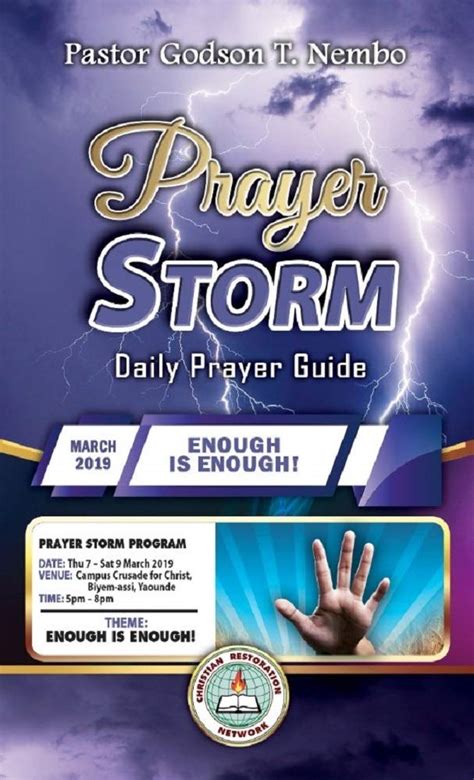 Prayer Storm: MARCH 2019 – ENOUGH IS ENOUGH (Prayer Storm Daily Prayer ...