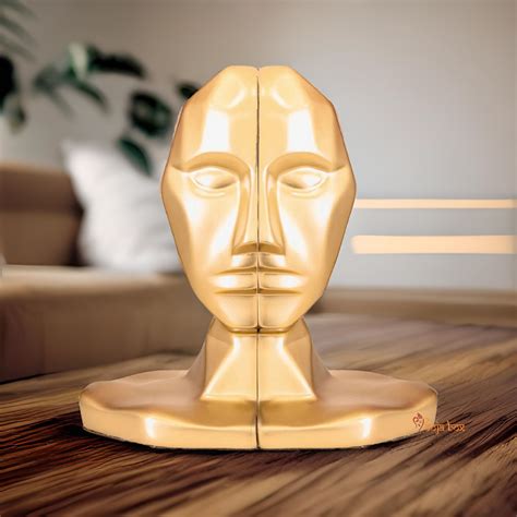 Philosophical Human Face Bookend