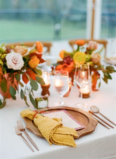 fall wedding reception table decorations