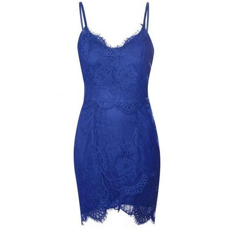 Royal Blue Strappy Lace Slip Dress