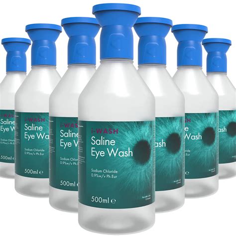 10x i-Wash Eye Wash Sterile Saline Solution Bottle w/ Eye Cup Refill 500ml Pack | eBay UK