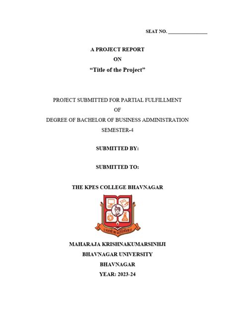 Image result for Project File Page Format