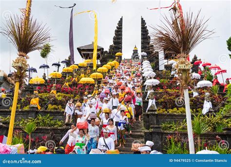 Religious Procession at Pura Besakih Temple in Bali, Indonesia Editorial Image - Image of belief ...
