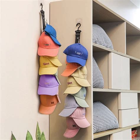 SOAC Baseball Cap Rack, Hat Organization Hangers, Closet Cap Holder ...