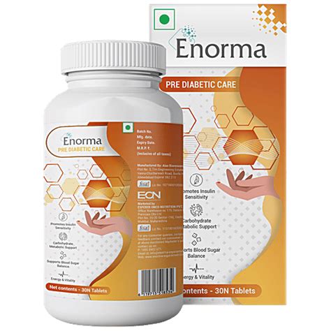 Buy Enorma Pre Diabetic Care Tablets - Reduces Nerve Disorders, Heart ...