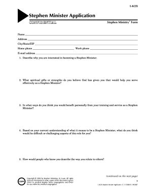 Minister Application - Fill Online, Printable, Fillable, Blank | pdfFiller