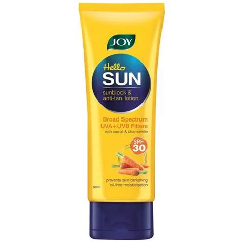 Joy Hello Sun SunBlock Broad Spectrum & Anti-Tan Lotion 60 ml — Quick ...