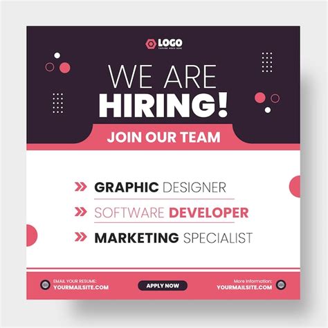 We are hiring job vacancy facebook or instagram or social media post ...
