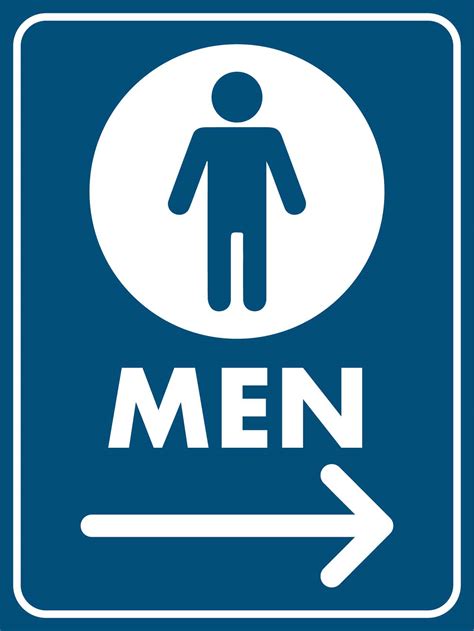 Restroom Sign Right Arrow