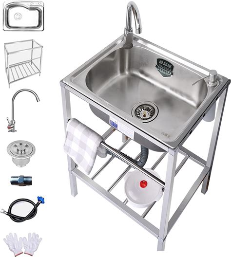 Free Standing Shop Sink Kitchen Sinks, 304 Stainless Steel Commercial ...