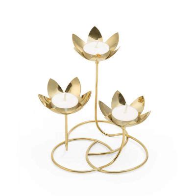 Lotus Tea light Holder | Buy metal tea light holder Online | Kalpané