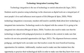 Image result for Technology Integration Plan Example