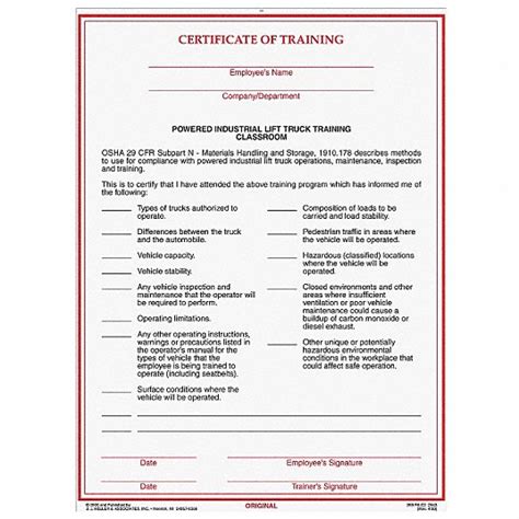 JJ KELLER, Aerial Lift Training, Lift Truck Training Certificate ...