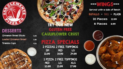 san clemente pizza co 401 S el Camino Real San Clemente 92672