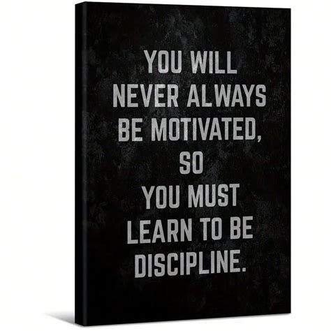 Statement On Motivation And Discipline Importance Large Wooden Framed ...