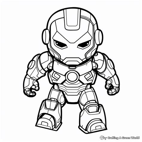 Easy Iron Man Coloring Pages