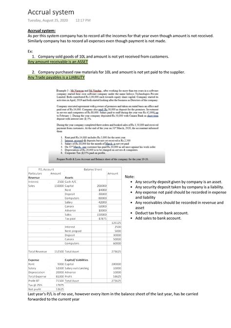 Accrual system - Lecture notes 2 - Accrual system: As per this system ...