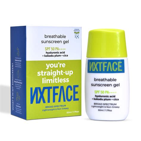 NXTFACE Breathable Sunscreen Gel - SPF 50 PA++++ | 50ml – Nxtface