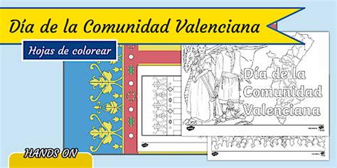 Hojas de colorear: Día de la Comunidad Valenciana - Twinkl