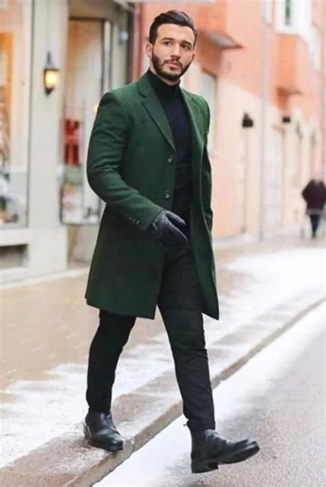 Trench Green Woolen Winter Overcoats For Men – SAINLY INDIA